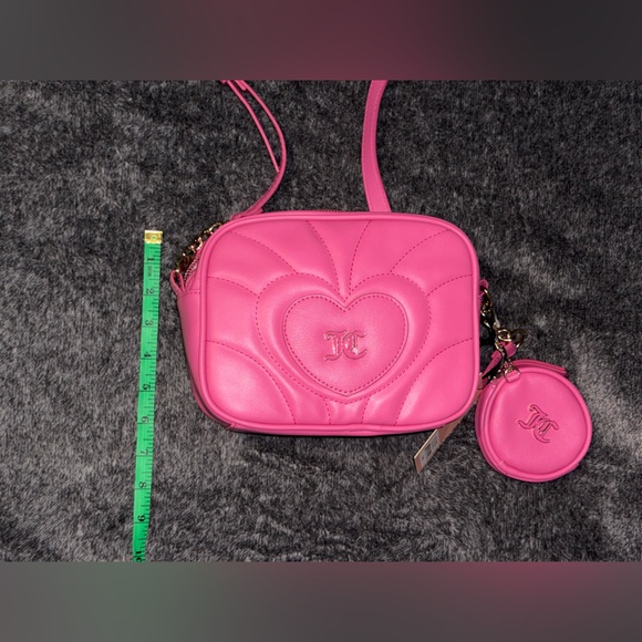 Juicy Couture Only You Pink Crossbody Bag & Coin Purse Set - Picture 13 of 16
